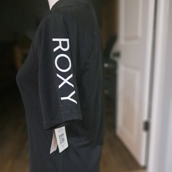 Roxy Rash Guard Whole Hearted UPF 50+ Sort Sleeve XL NWT - Picture 3 of 8